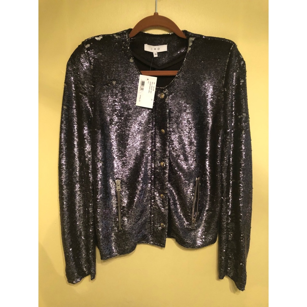 SALE❤️ IRO SILVER EXCLUSIVE SEQUIN AGN JACKET